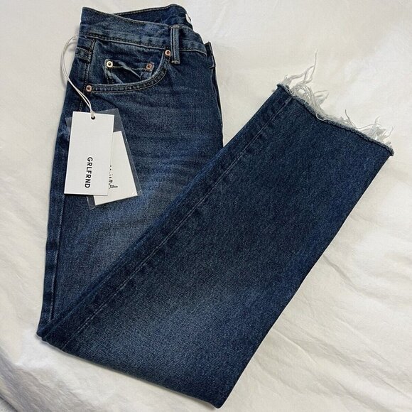 Grlfrnd Tatum Mid-Rise Micro Boot Jean 100% Cotton Size 25 NWT